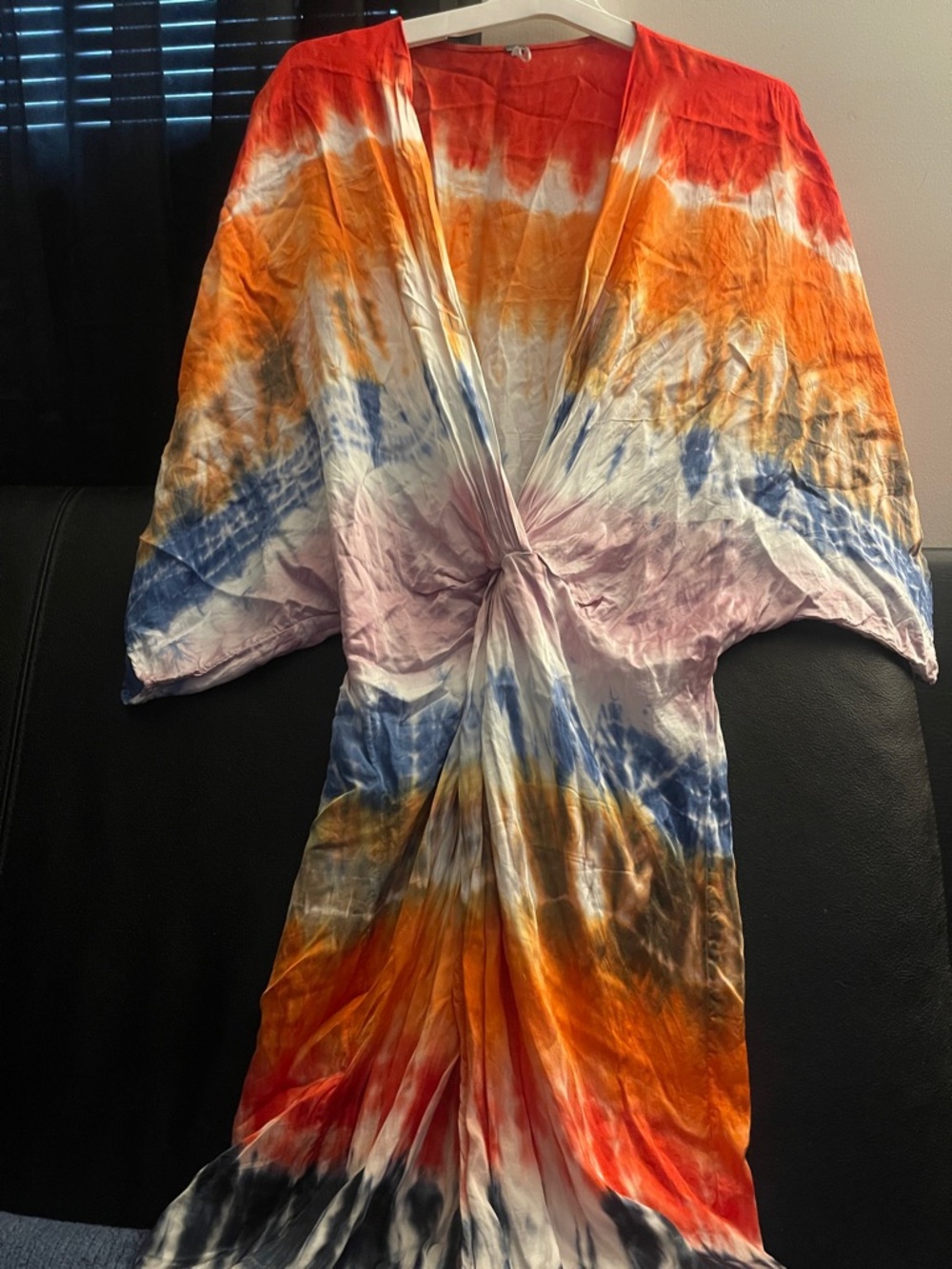 Young Fabulous & Broke Tie-Dye Maxi Dress with Deep V and Side Slit - Picture 6 of 12